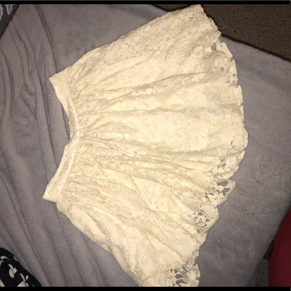 Cream lace skirt